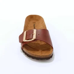 Mules anatomiques à boucle en cuir