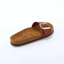 Mules anatomiques à boucle en cuir
