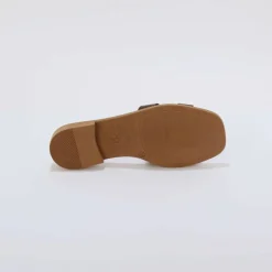 Mules à bandes fantaisie croisées