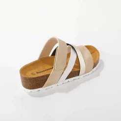 Mules brides scratchées