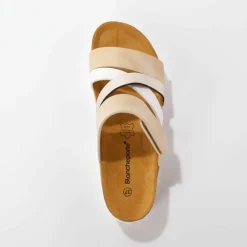 Mules brides scratchées