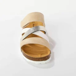 Mules brides scratchées