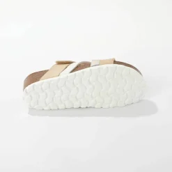 Mules brides scratchées