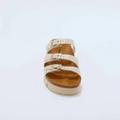 Mules cuir 3 boucles