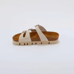 Mules cuir 3 boucles
