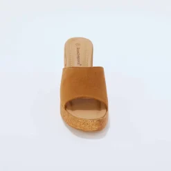 Mules cuir à talon