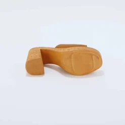 Mules cuir à talon