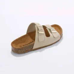 Mules en cuir 2 boucles réglables