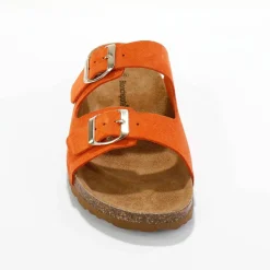 Mules en cuir 2 boucles réglables