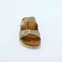 Mules en cuir 2 boucles réglables