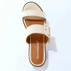 Mules en cuir à talon