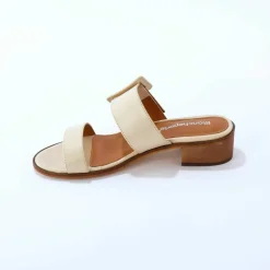 Mules en cuir à talon