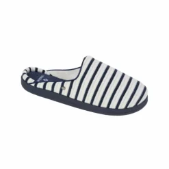 Mules ergonomiques en velours rayé