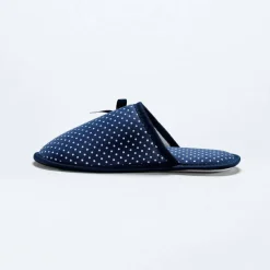 Mules plates à pois