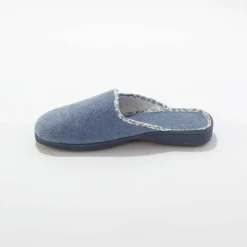 Mules plates souples biais fleuri