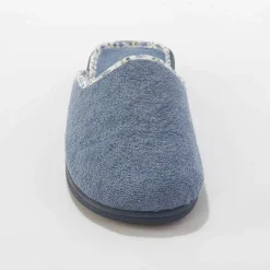Mules plates souples biais fleuri