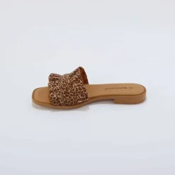Mules volantées imprimées motif léopard