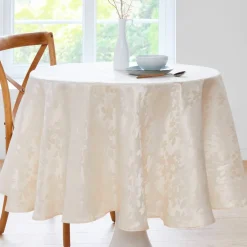 Nappe damassée feuillages Colombine®
