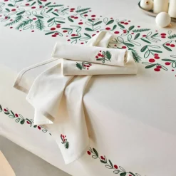 Nappe en coton, imprimé feuillage