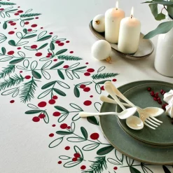 Nappe en coton, imprimé feuillage