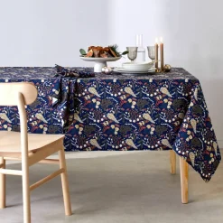 Nappe en coton imprimé herbier