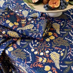 Nappe en coton imprimé herbier