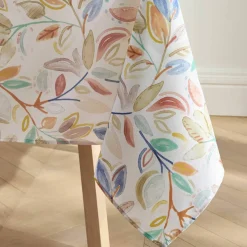Nappe imprimé feuillage entretien facile