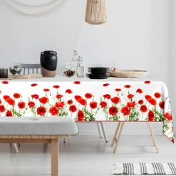 Nappe toile cirée imprimé coquelicots