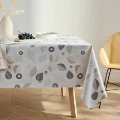 Nappe toile cirée imprimé feuilles