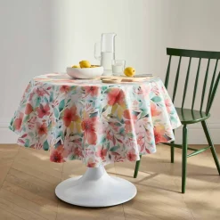 Nappe toile cirée imprimé fleurs hibiscus