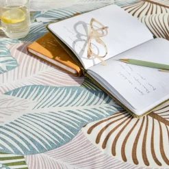 Nappe toile cirée imprimé grandes feuilles