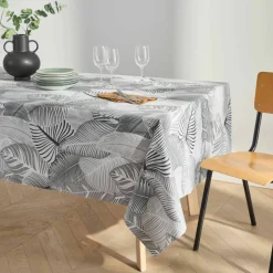 Nappe toile cirée imprimé grandes feuilles