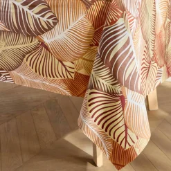 Nappe toile cirée imprimé grandes feuilles
