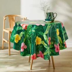 Nappe toile cirée imprimé hibiscus