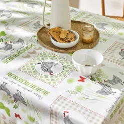 Nappe toile cirée imprimé poules