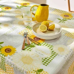 Nappe toile cirée imprimé tournesols