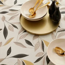 Nappe toile cirée imprimé végétal