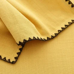 Nappe unie coton finition fantaisie