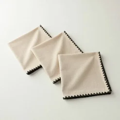 Nappe unie coton finition fantaisie