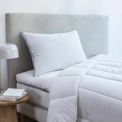 Oreiller percale coton Qualigel moelleux