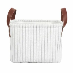 Panier de rangement tissu côtelé - lot de 3
