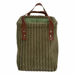 Panier de rangement tissu côtelé - lot de 3