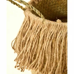Panier de rangement tressé en herbier marin