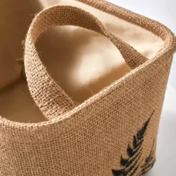 Panier en jute imprimé fougères - lot de 2