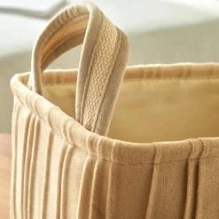 Paniers de rangement en velours plissé - lot de 2