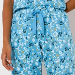 Pantacourt de pyjama imprimé fleuri