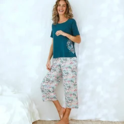 Pantacourt de pyjama imprimé Ikat