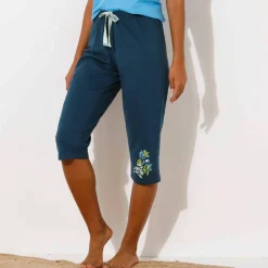 Pantacourt de pyjama imprimé placé
