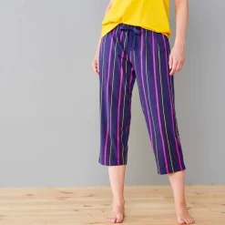 Pantacourt de pyjama imprimé rayé Estrella - coton