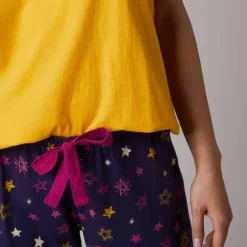 Pantacourt de pyjama imprimé étoiles Estrella - coton
